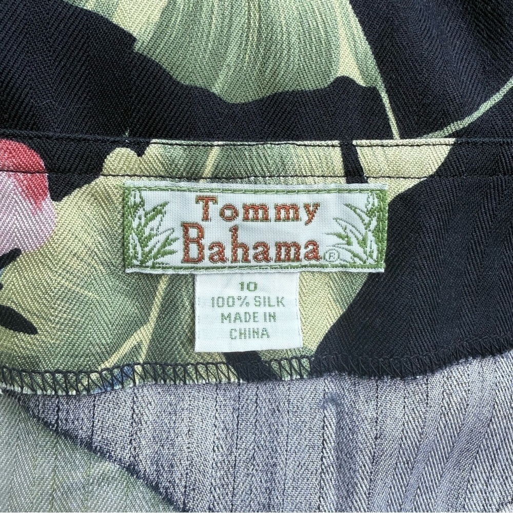 Tommy Bahama Women's Floral Maxi Skirt Black Hawaiian Tropical Long Wrap 10 - Picture 6 of 6